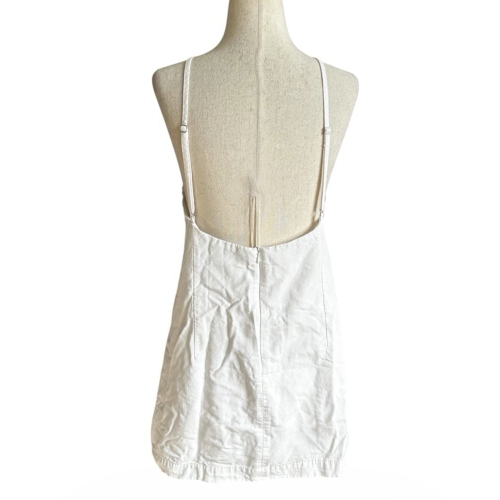 Zara Women White Casual Dress Size Medium Lined Adjustable Strap | 16-22